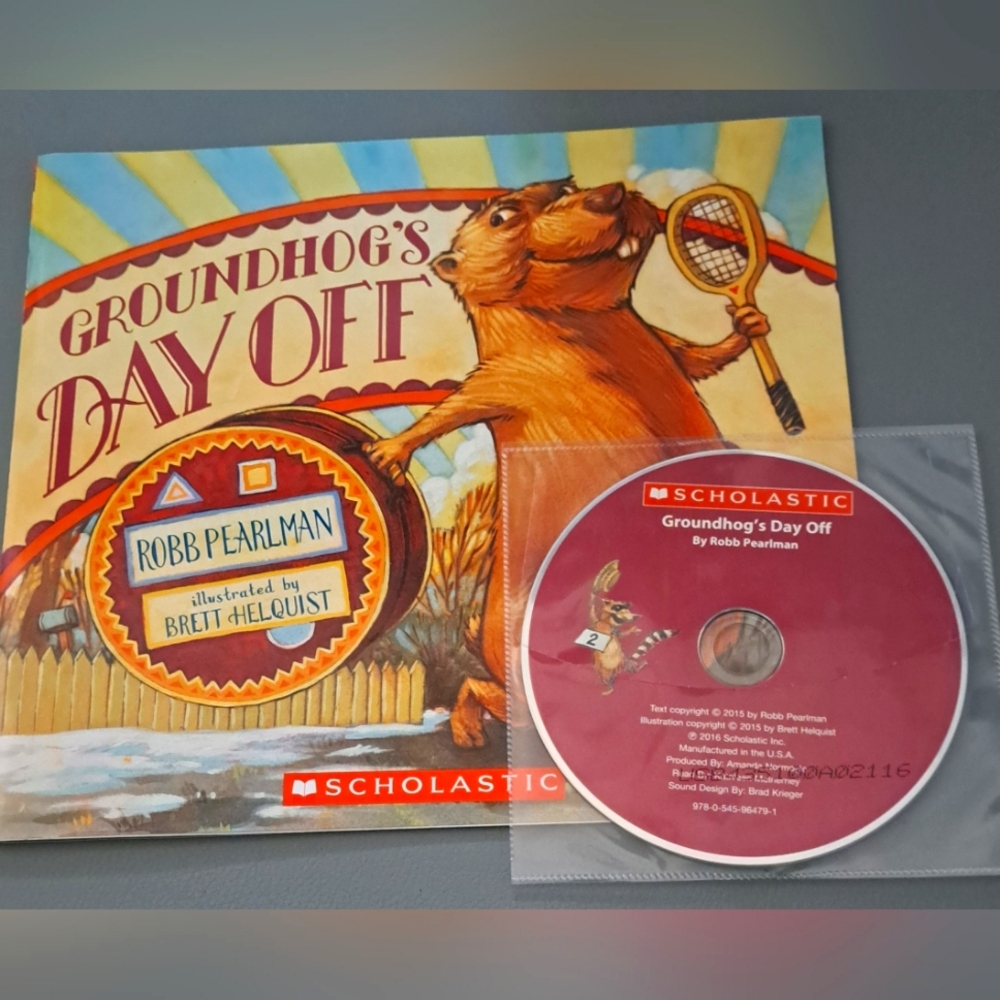 New Scholastic Groundhog's Day Off Book and CD Set